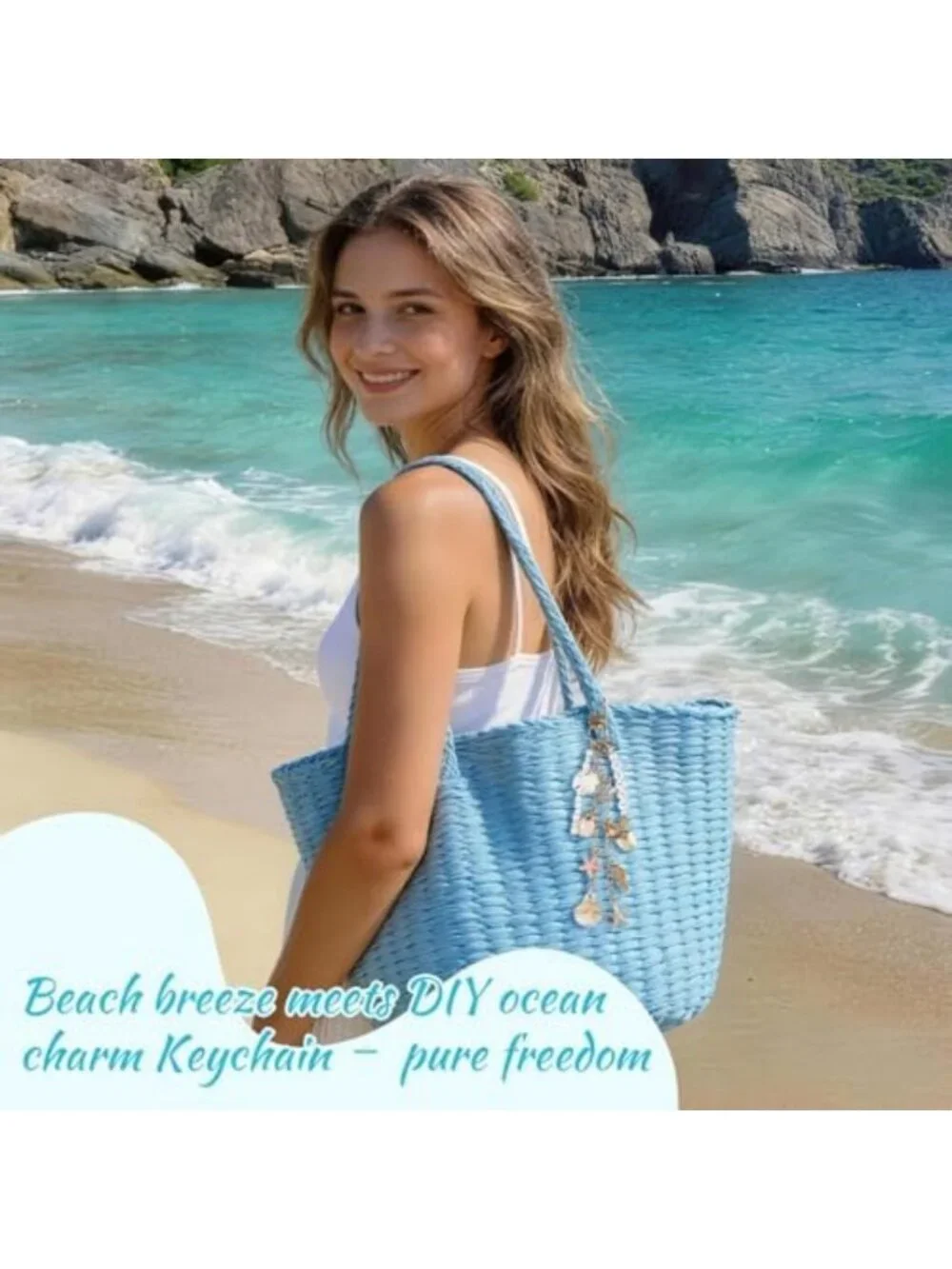 DIY Ocean Keychain Making Kit - 776PCS Charms, Beads & Tools for Custom Jewelry